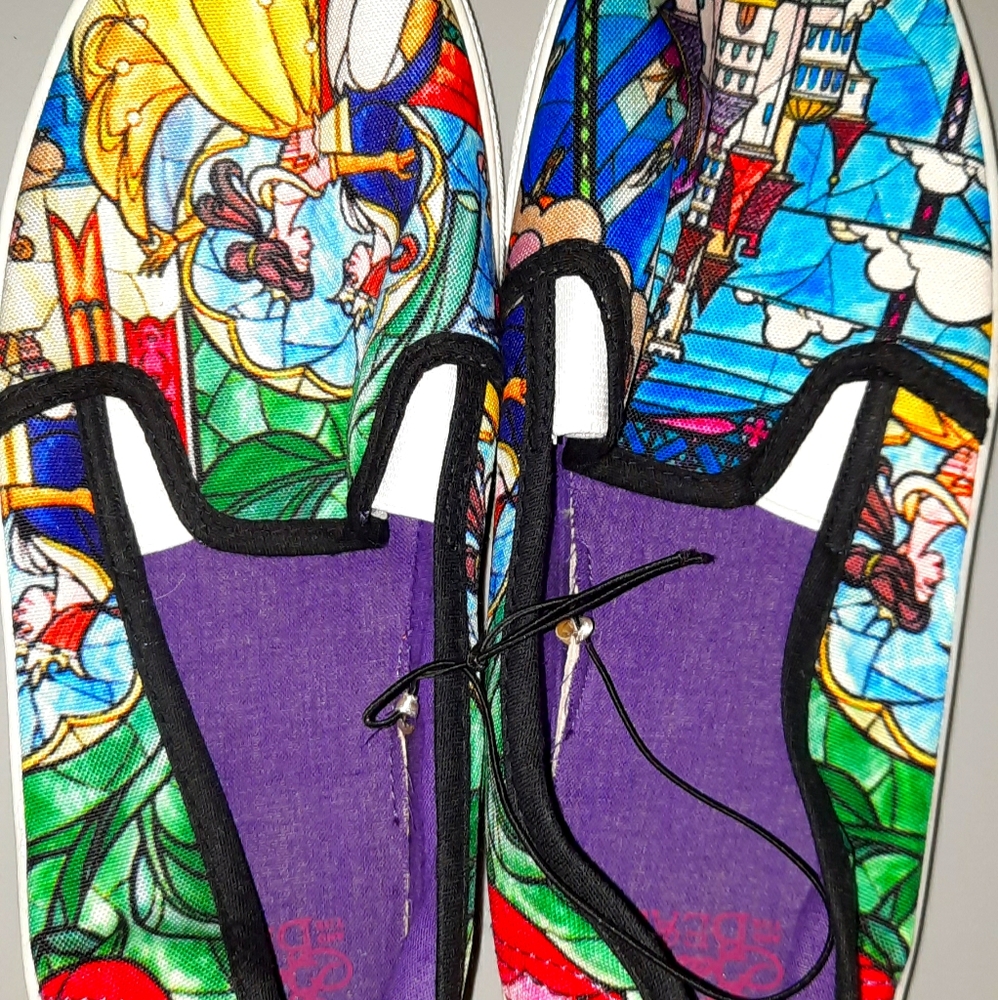 Slip on Disney Beauty and the Beast shoes